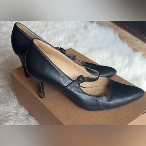 Naturalizer | Women’s Black Leather Mary Jane Dress Heels Shoes Size 6 1/2